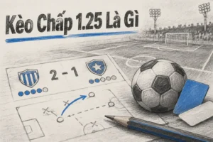 Kèo chấp 1.25 còn được gọi là kèo 1 1/4 hoặc kèo 1-1.5 - kèo chấp 1.25 là gì