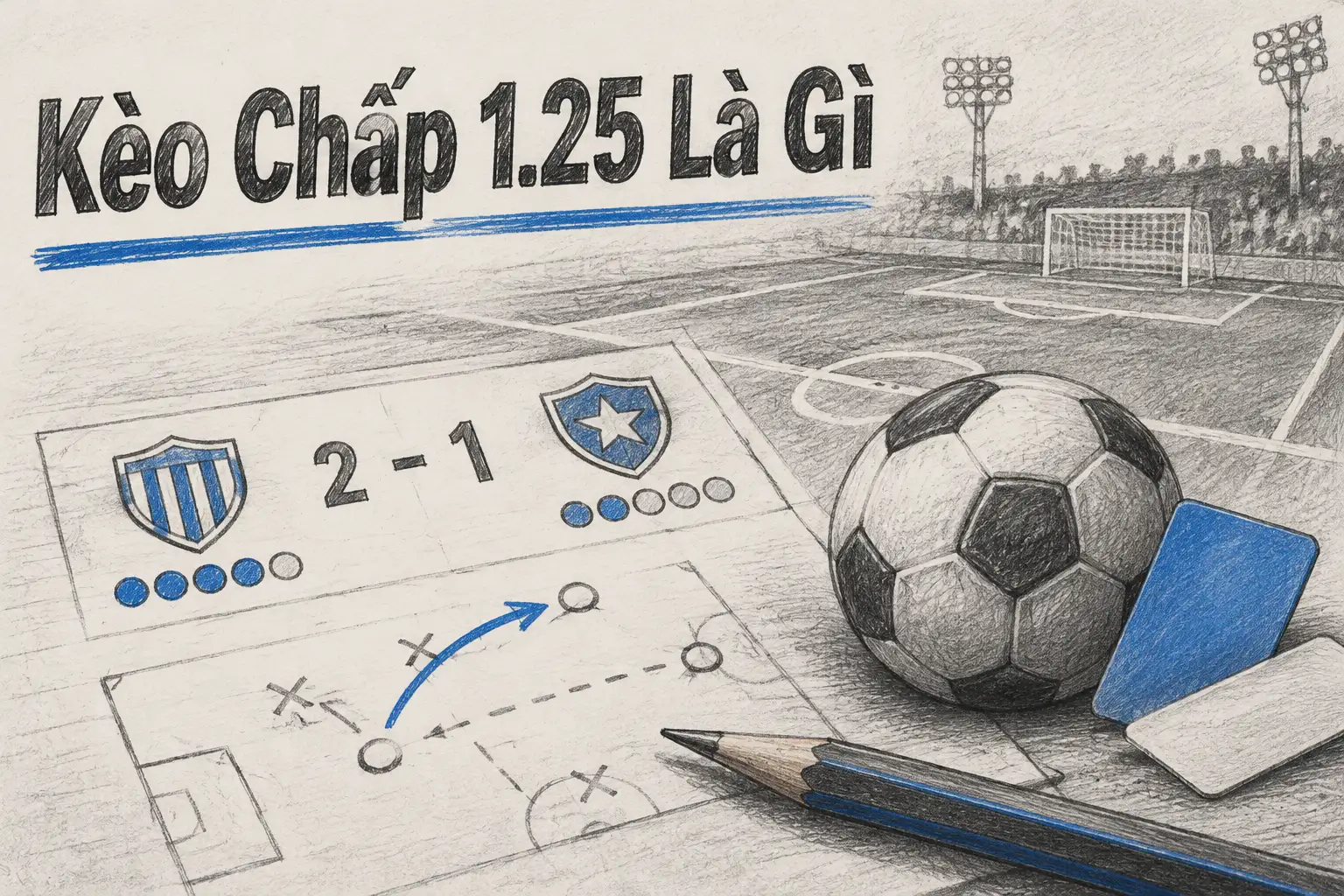 Kèo chấp 1.25 còn được gọi là kèo 1 1/4 hoặc kèo 1-1.5 - kèo chấp 1.25 là gì