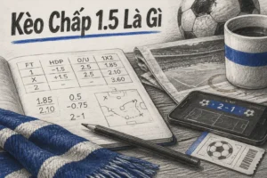Kèo chấp 1.5 còn được gọi là kèo chấp một trái rưỡi hoặc kèo chấp 1 1/2 trái trong cộng đồng cá cược bóng đá Việt Nam - kèo