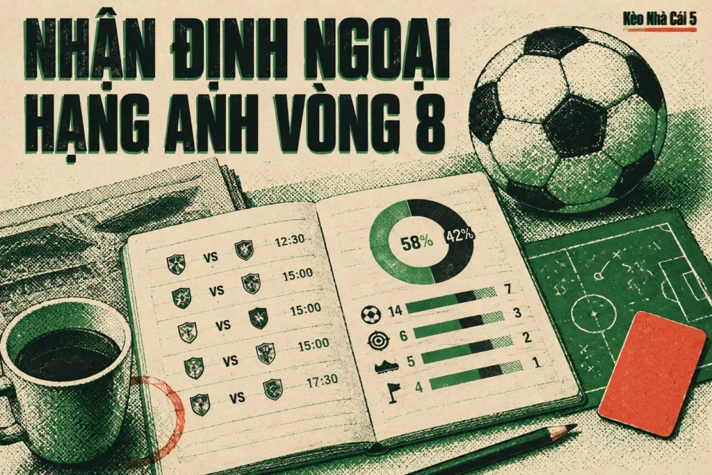 Mùa này giải đá 38 vòng, nên vòng 8 chính là điểm khoảng một phần năm chặng đường - nhận định ngoại hạng anh vòng 8 mùa