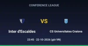 Inter Club d'Escaldes vs CS Universitatea Craiova