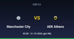 Manchester City vs AEK Athens