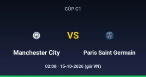 Manchester City vs Paris Saint Germain