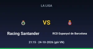 Racing Santander vs RCD Espanyol de Barcelona